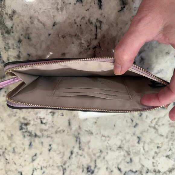 Kate Spade Pink Quartz Lucy L Zip Wristlet New With Tags